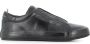 Officine Creative Zwarte leren sneaker met elastische kruisingen Black Heren - Thumbnail 2