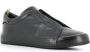 Officine Creative Zwarte leren sneaker met elastische kruisingen Black Heren - Thumbnail 3