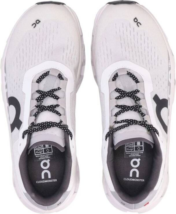 ON Running Witte Gebreide Sneakers Dikke Zool White Dames