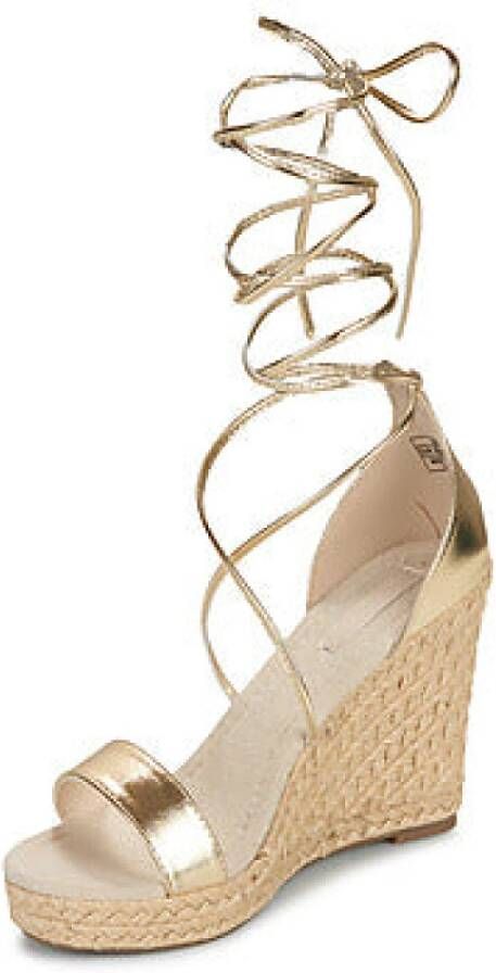 Only Gouden sleehak sandalen Yellow Dames