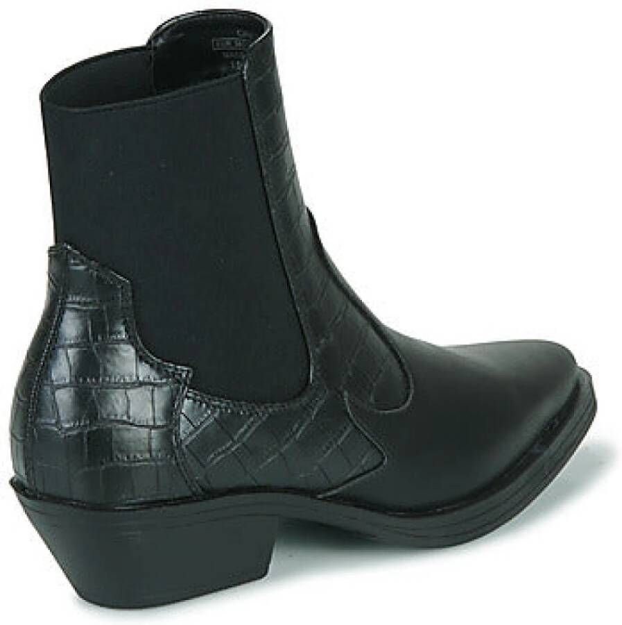 Only Korte PU Cowboy Laarzen in Zwart Black Dames