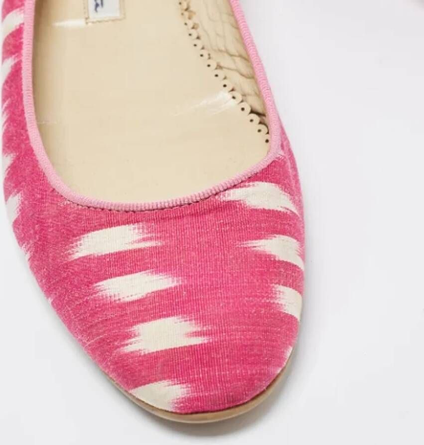 Oscar De La Renta Pre-owned Fabric flats Pink Dames