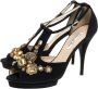 Oscar De La Renta Pre-owned Fabric sandals Black Dames - Thumbnail 2