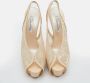 Oscar De La Renta Pre-owned Leather heels Beige Dames - Thumbnail 3