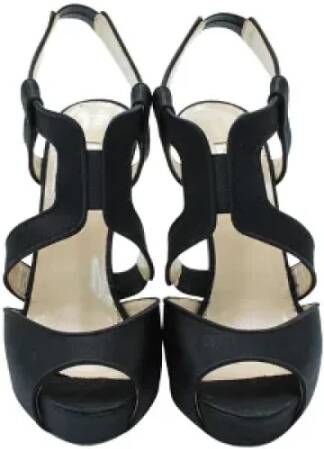 Oscar De La Renta Pre-owned Leather heels Black Dames