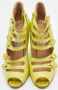 Oscar De La Renta Pre-owned Leather sandals Yellow Dames - Thumbnail 3