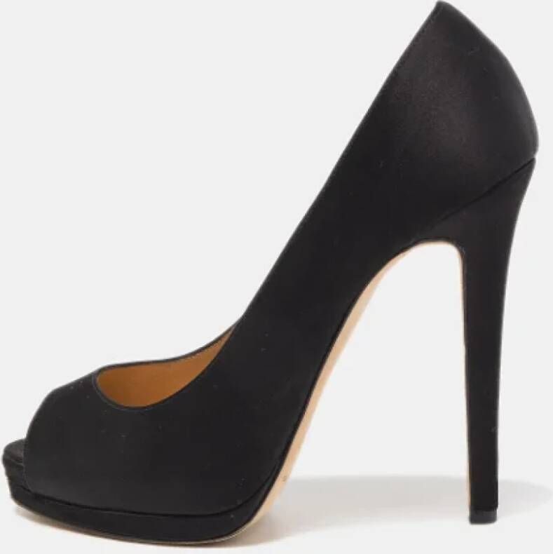 Oscar De La Renta Pre-owned Satin heels Black Dames