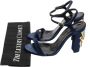 Oscar De La Renta Pre-owned Satin sandals Blue Dames - Thumbnail 7