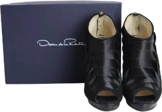 Oscar De La Renta Pre-owned Silk boots Black Dames