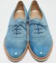 Oscar De La Renta Pre-owned Suede flats Blue Dames - Thumbnail 2