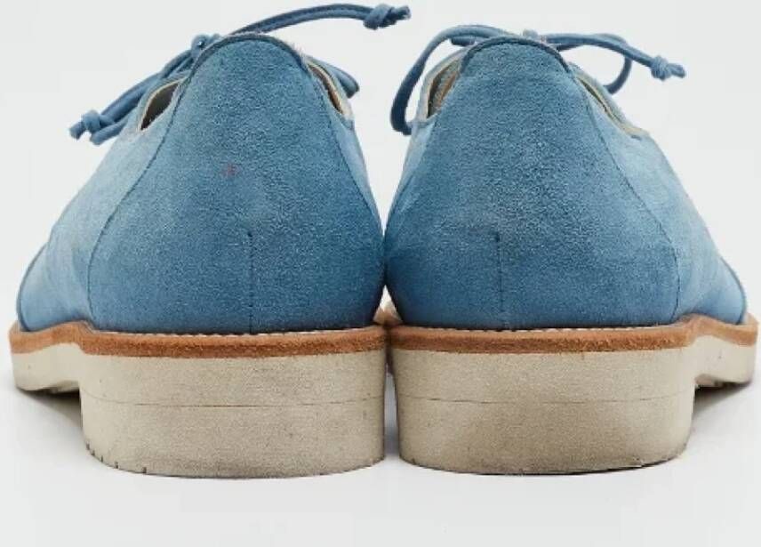 Oscar De La Renta Pre-owned Suede flats Blue Dames