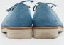 Oscar De La Renta Pre-owned Suede flats Blue Dames - Thumbnail 4