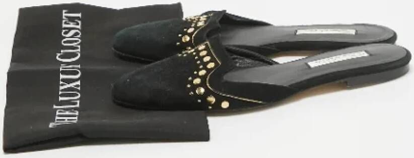 Oscar De La Renta Pre-owned Suede mules Black Dames