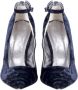 Oscar De La Renta Pre-owned Velvet heels Blue Dames - Thumbnail 3