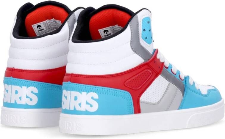 Osiris Hoge Skate Schoenen Wit Rood Cyaan Multicolor Heren