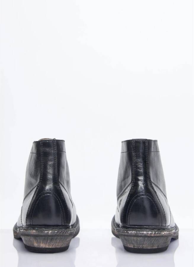 Our Legacy Gekreukeld Leren Veterschoenen Black Heren