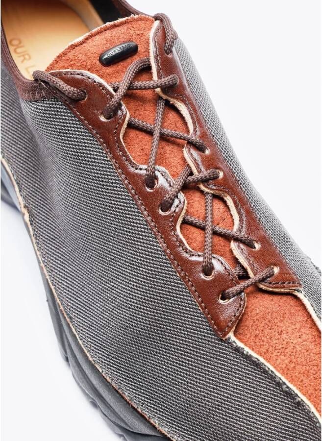 Our Legacy Verweerde Leren Sneakers Brown Heren