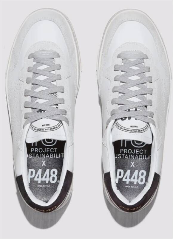 P448 Bali Sneakers in Wit Zwart White Heren