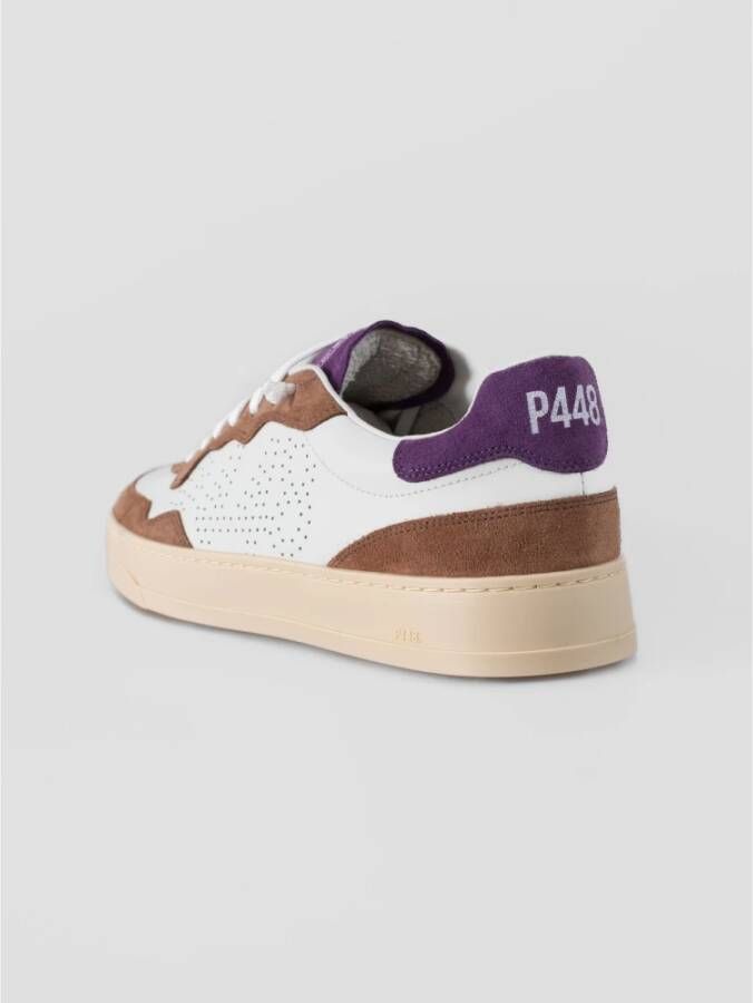 P448 Bali Wit Bruin Sneakers White Heren