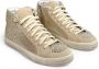 P448 Beige Hoge Sneakers met Sprankels Beige Dames - Thumbnail 2