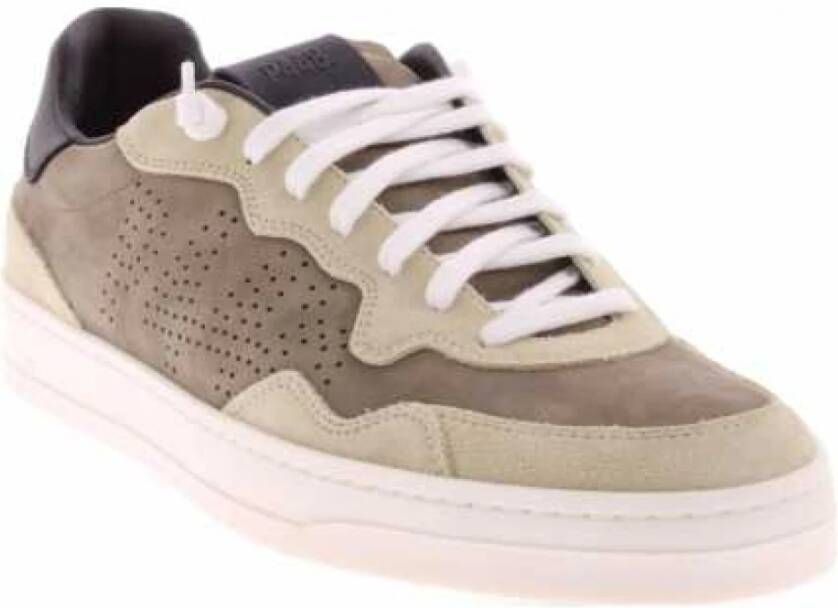 P448 Beige Suède Sneakers met Zwarte Spoiler Brown Heren