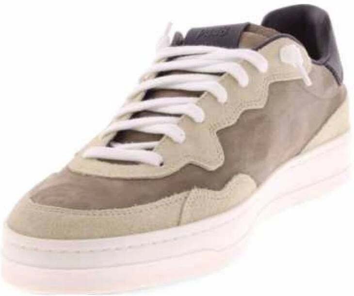 P448 Beige Suède Sneakers met Zwarte Spoiler Brown Heren