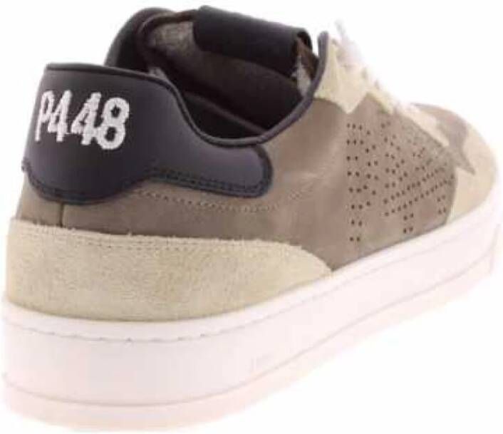 P448 Beige Suède Sneakers met Zwarte Spoiler Brown Heren