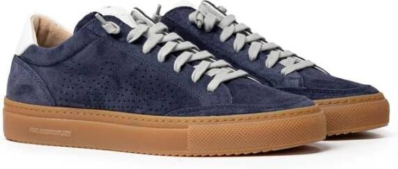 P448 Blauwe Leren Sneaker Blue Dames