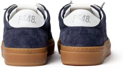 P448 Blauwe Leren Sneaker Blue Dames