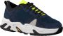 P448 Blauwe Nubuck Sneakers Dean Men Blue Heren - Thumbnail 3