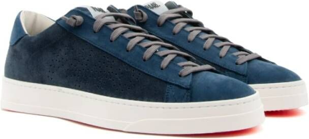 P448 Blauwe Suède Herensneakers Jack Model Blue Heren