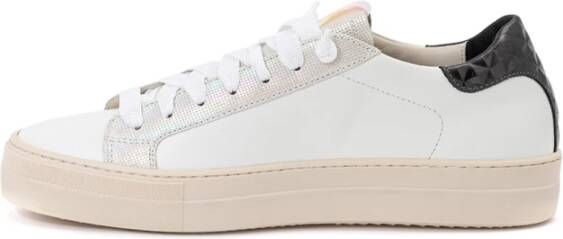 P448 Donkere Leren Sneakers Thea White Dames