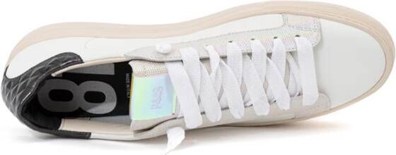 P448 Donkere Leren Sneakers Thea White Dames