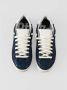 P448 Glitter Blauwe Sneakers met Witte Veters Blue Dames - Thumbnail 6