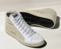 P448 Hoge Top Leren Sneakers Beige Dames - Thumbnail 2