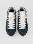 P448 Hoge-top Skate Schoenen Blauwe Glitter Blue Dames - Thumbnail 6