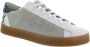 P448 Wit Grijs Leren Sneakers Elegante Stijl Multicolor Heren - Thumbnail 2