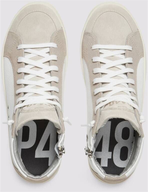 P448 Leren Hi-Top Skate Sneakers White Dames