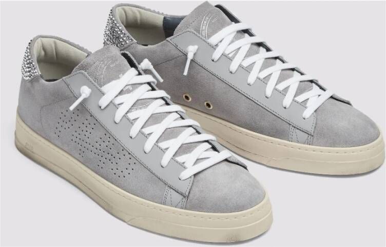 P448 Lichtgrijs Suède Jack Sneakers Gray Dames