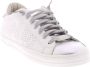 P448 Witte en Zilveren Leren Sneakers White Dames - Thumbnail 2