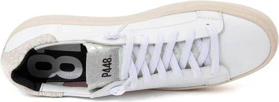 P448 Witte Leren Elegante Casual Sneakers White Dames