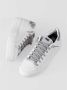 P448 Witte Leren Glitter Sneakers White Dames - Thumbnail 2