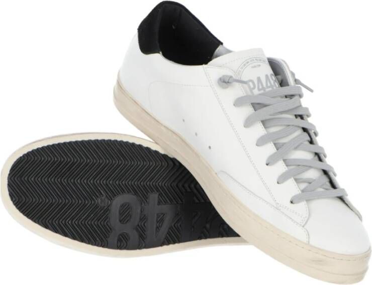 P448 Witte Leren Jack Sneakers White Heren