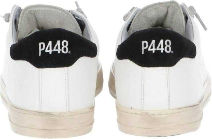 P448 Witte Leren Jack Sneakers White Heren