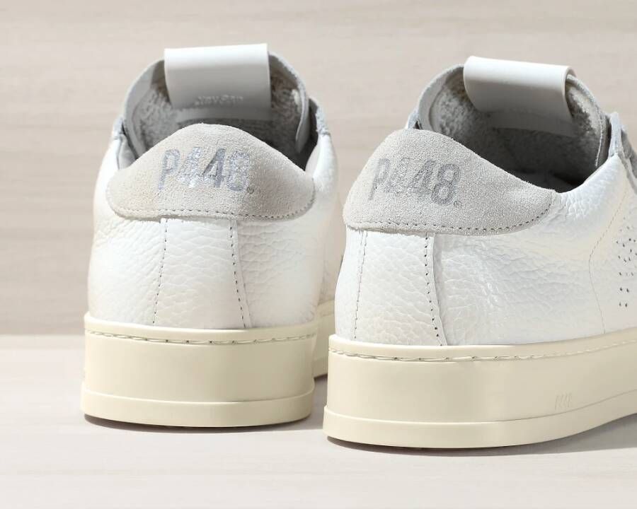 P448 Witte Leren Lage Sneakers White Dames