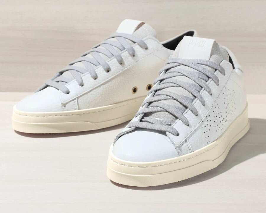 P448 Witte Leren Lage Sneakers White Dames