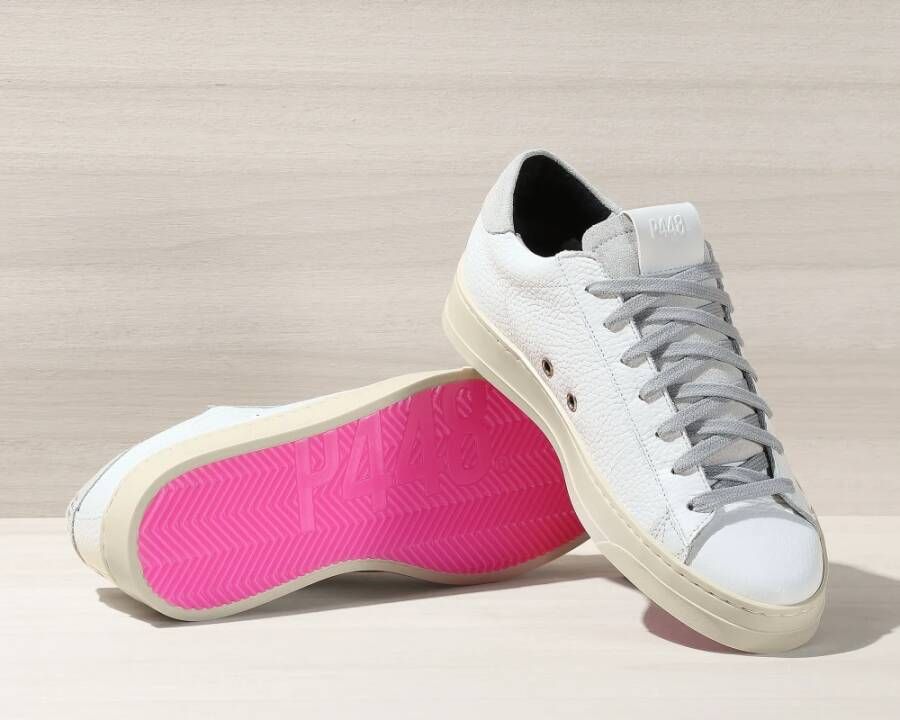 P448 Witte Leren Lage Sneakers White Dames