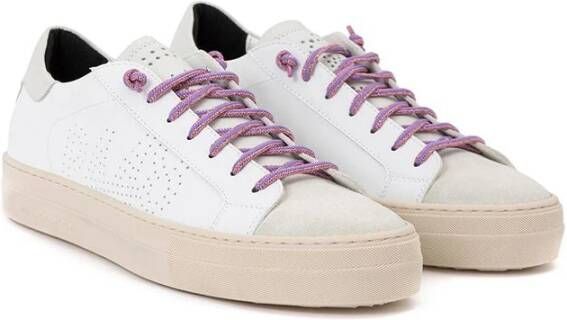 P448 Witte Leren Sneaker White Dames