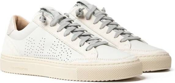 P448 Witte Leren Sneaker White Dames