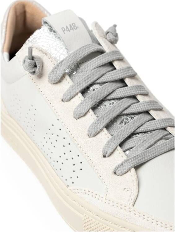 P448 Witte Leren Sneaker White Dames